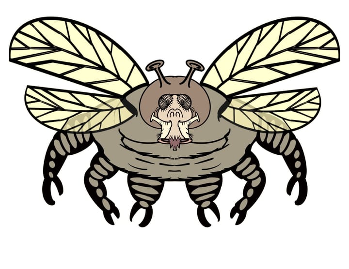 A grotesque parasitical creature...